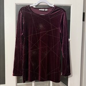 Alfred Dunner shimmery velvet top